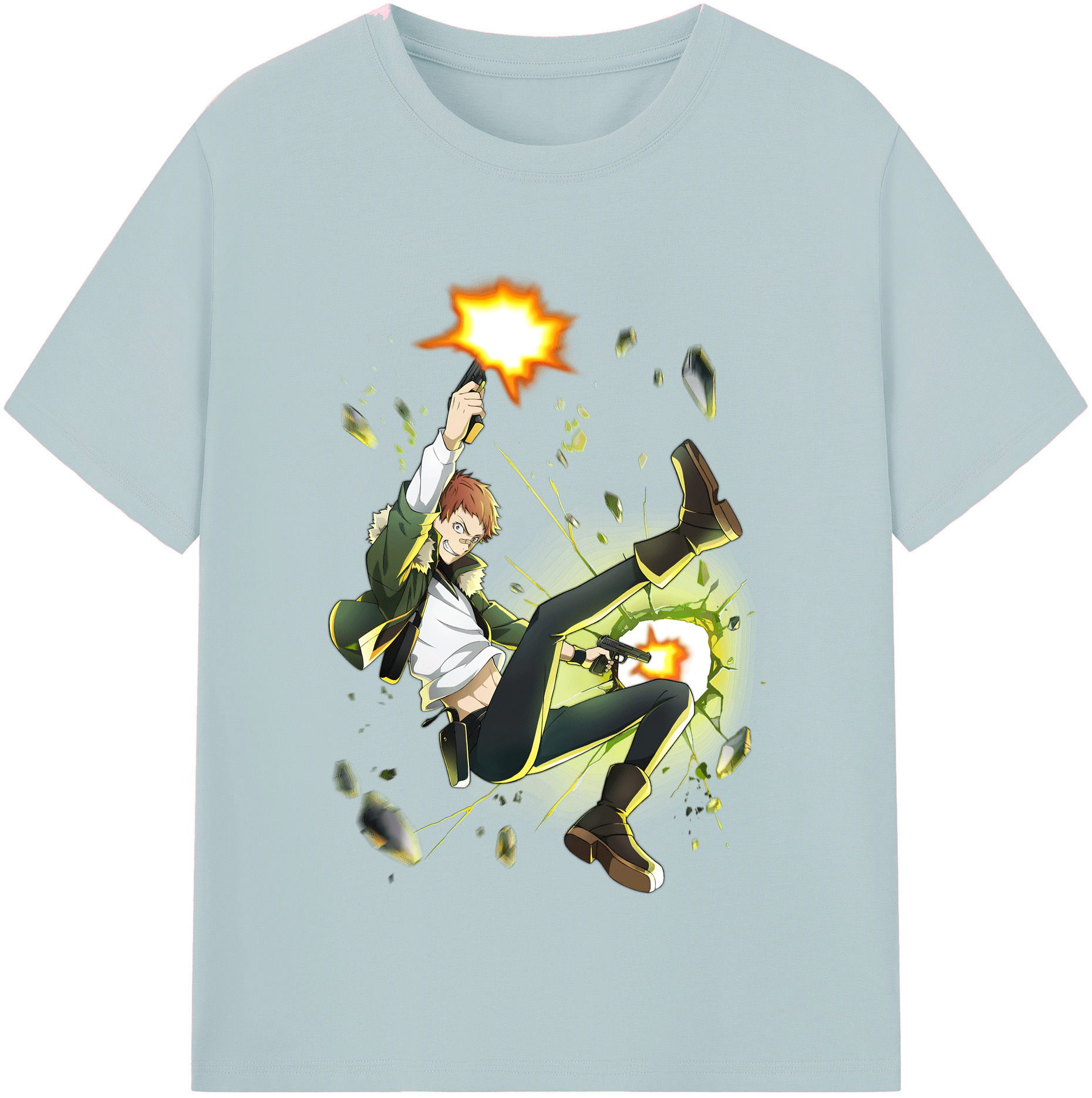 （画像用） 文豪ストレイドッグス Bungo Stray Dogs 綿100％半袖Tシャツ（フロントプリント）
